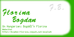 florina bogdan business card
